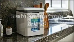 using pre-made blade disposal containers