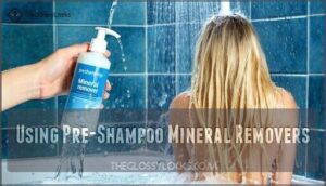 using pre-shampoo mineral removers