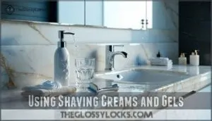 using shaving creams and gels