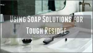 using soap solutions for tough residue