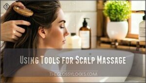 using tools for scalp massage
