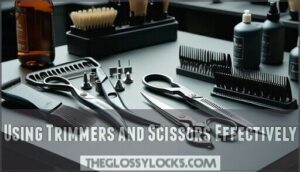using trimmers and scissors effectively