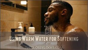 using warm water for softening