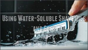 using water-soluble shave oils and gels