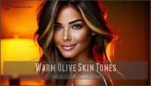 warm olive skin tones