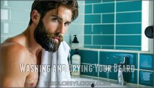 washing and drying your beard