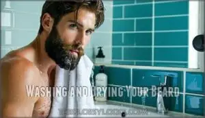 washing and drying your beard