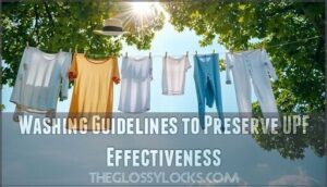 washing guidelines to preserve upf effectiveness