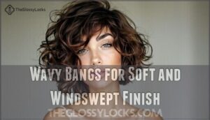 wavy bangs for soft and windswept finish