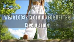 wear loose clothing for better circulation