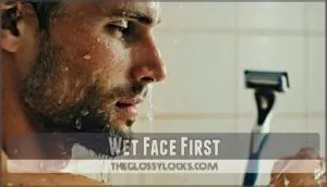 wet face first