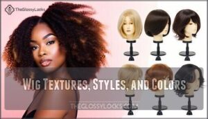 wig textures, styles, and colors