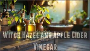 witch hazel and apple cider vinegar