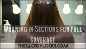 working in sections for full coverage