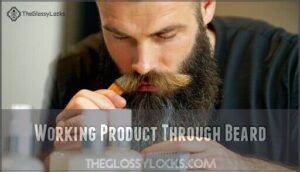 working product through beard