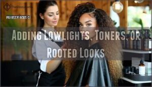 adding lowlights, toners, or rooted looks
