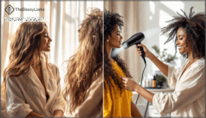 air drying vs. blow drying