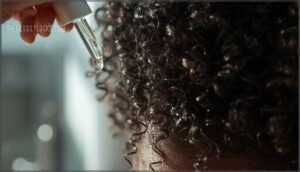 apply serums to damp or dry hair focusing on ends first