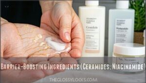 barrier-boosting ingredients (ceramides, niacinamide)