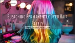 bleaching permanently dyed hair safely