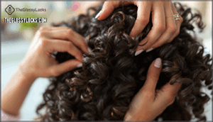 breaking the gel cast for soft, defined curls
