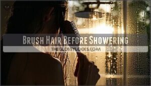 brush hair before showering brush hair before showering