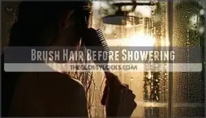 brush hair before showering