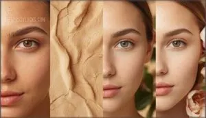 characteristics of oily, dry, combination, and sensitive skin