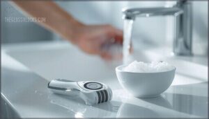 cleaning with soap and water