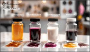 comparing hair dye types and commitment levels