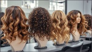 creating different curl styles with a flat iron