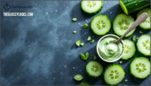 cucumber face mask for cooling and toning