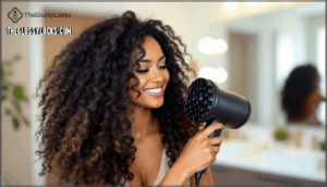 drying curly hair after applying gel