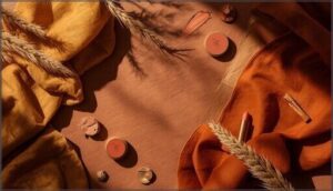 earthy tones and browns