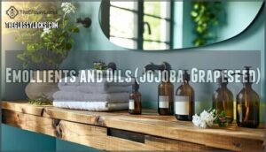 emollients and oils (jojoba, grapeseed)