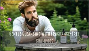 gentle cleansing with fragrance-free shampoos