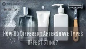 how do different aftershave types affect sting
