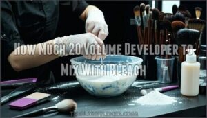 how much 20 volume developer to mix with bleach