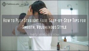 how to plop straight hair