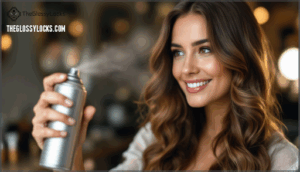 locking in your look with hairspray