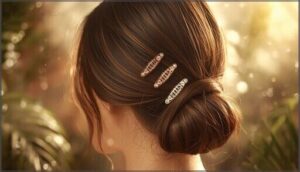 low buns with clips