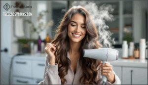 lower the heat setting on your hair dryer