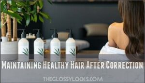 maintaining healthy hair after correction