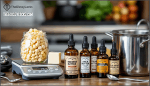 measuring and preparing ingredients