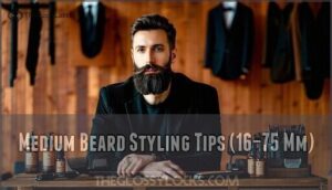 medium beard styling tips (16–75 mm)