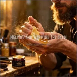 melting and warming the balm