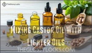 mixing castor oil with lighter oils