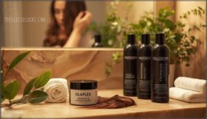 olaplex, colleen rothschild mask, nioxin shampoo/conditioner