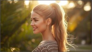 ponytails and half-up styles for longevity