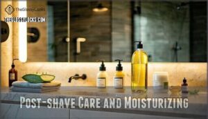post-shave care and moisturizing